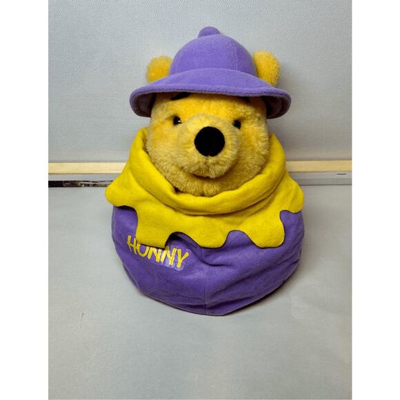 Vintage Mattel 1997 Winnie the Pooh Hunny Honey Pot With Backpack 11" Plush - Picture 9 of 11